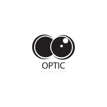 Optic icon logo free vector