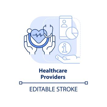 Healthcare providers light blue concept icon
