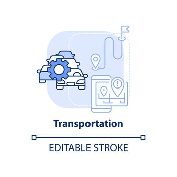 Transportation light blue concept icon