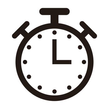 Simple timer icon. Flat design vector.