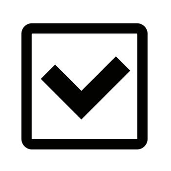 Checkbox icon in black and white. Vector.