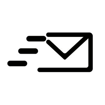 Send mail icon. Simple vector illustration.