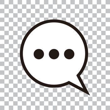 Three dot icon callout representing silence and more. Vector.