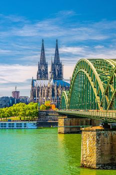 Cologne historical city centre with Cologne Cathedral