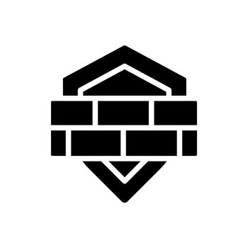 Firewall black glyph icon