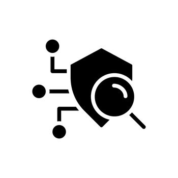 Security scan black glyph icon