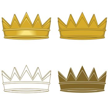 Medieval style golden crown