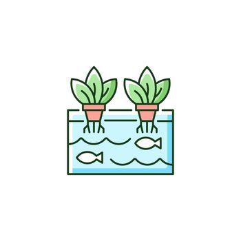 Aquaponics RGB color icon