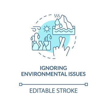 Environmental issue blue concept icon