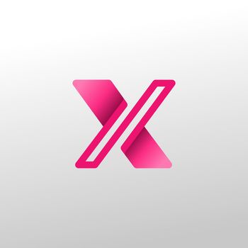 Letter X vector design template