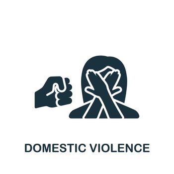 Domestic Violence icon. Monochrome simple Psychology icon for templates, web design and infographics