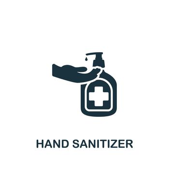 Hand Sanitizer icon. Monochrome simple Quarantine icon for templates, web design and infographics