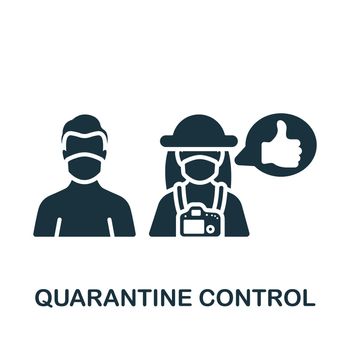 Quarantine Control icon. Monochrome simple Quarantine icon for templates, web design and infographics