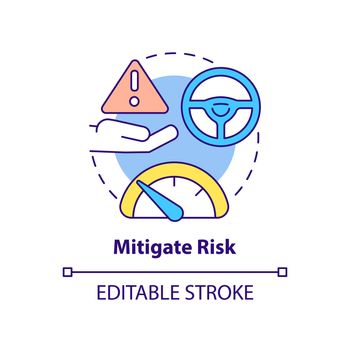 Mitigate risk concept icon