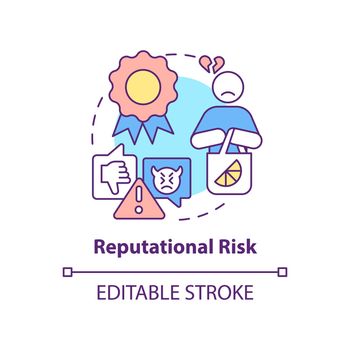 Reputational risk concept icon