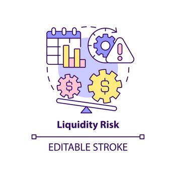 Liquidity risk concept icon