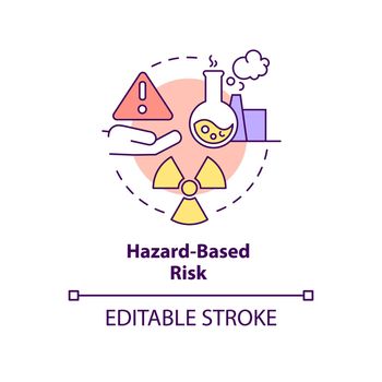Hazard-based risk concept icon