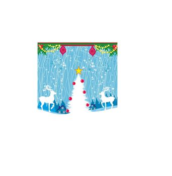 Abstract Christmas card with reindeer