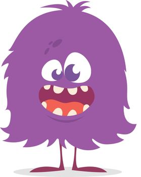 Funny cartoon monster. Halloween vector illustration