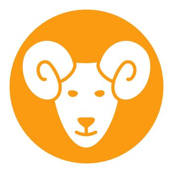 Sheep glyph icon. Farm animal vector illustration