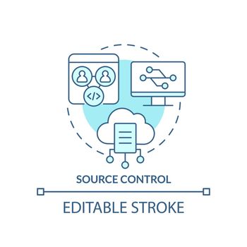 Source control turquoise concept icon