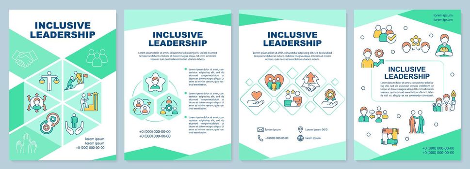 Inclusive leadership green brochure template