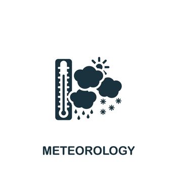 Meteorology icon. Monochrome simple Science icon for templates, web design and infographics