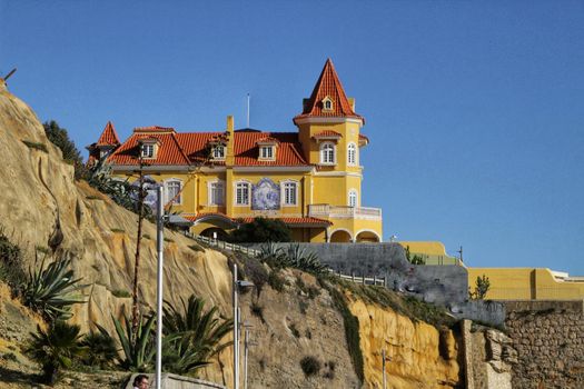 Old colorful and majestic houses in Estoril