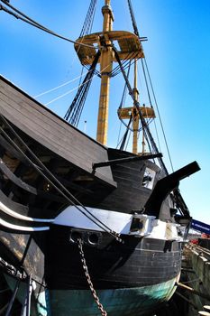 Antique frigate of the portuguese navy in Almada