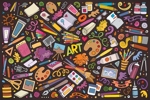 Vector set of Art and Craft objects and symbols