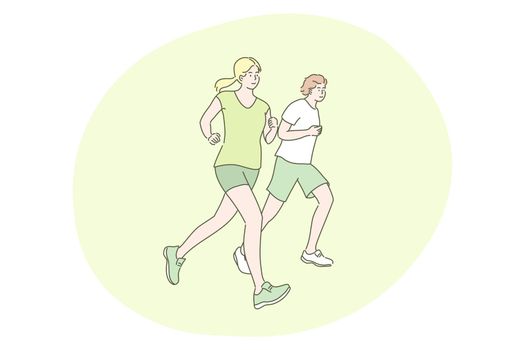 Sport, jogging, workout concept
