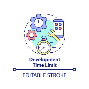 Development time limit concept icon
