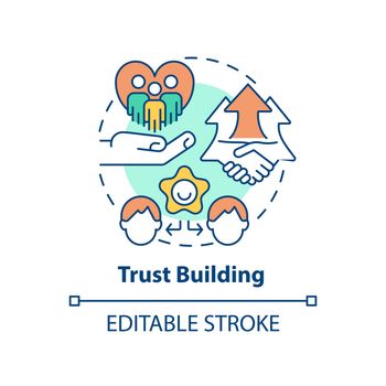 Trust building concept icon