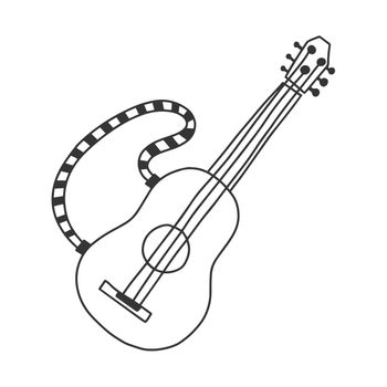 Guitar in doodle style