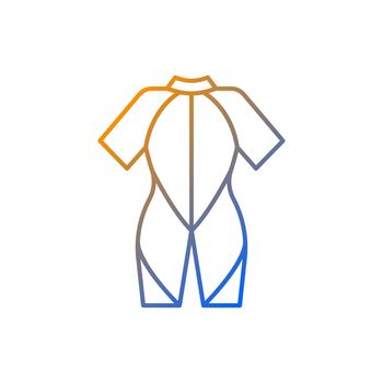 Wetsuit gradient linear vector icon