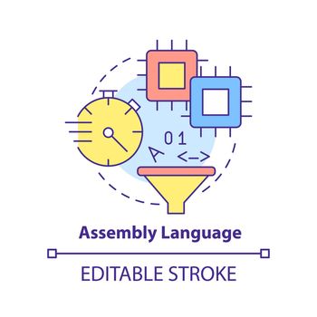 Assembly language concept icon