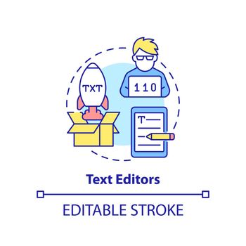 Text editors concept icon