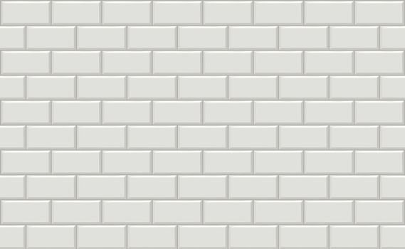 Subway tiles horizontal white background Metro brick decor seamless pattern for kitchen, bathroom or architecture