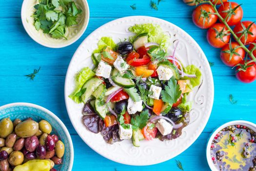 Greek salad background