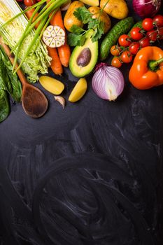 Food frame with vegetables