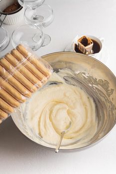 Tiramisu cake step by step recipe. Savoyardi.