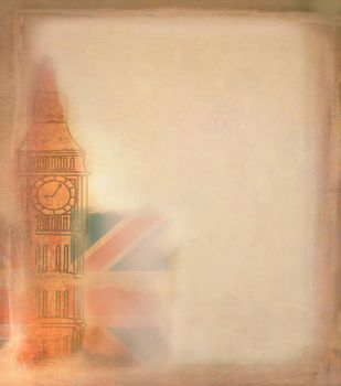 Grunge banner with London