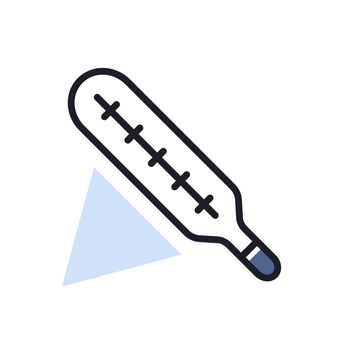 Mercury medical thermometer vector icon