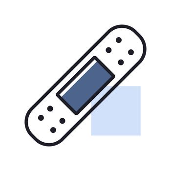 Adhesive plaster vector icon. Medical sign