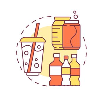 Types of packages for drink products concept icon for light theme