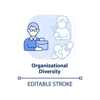 Organizational diversity light blue concept icon
