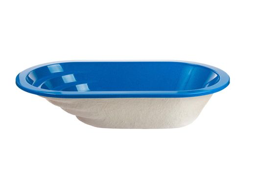 Blue oval washbasin