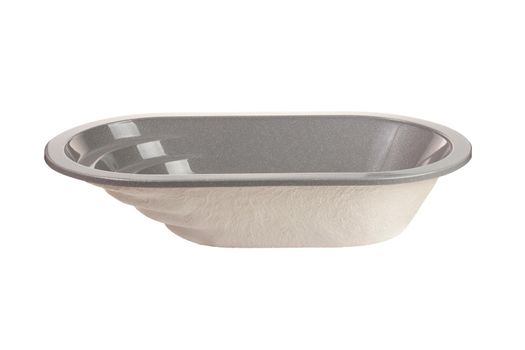 Gray oval washbasin