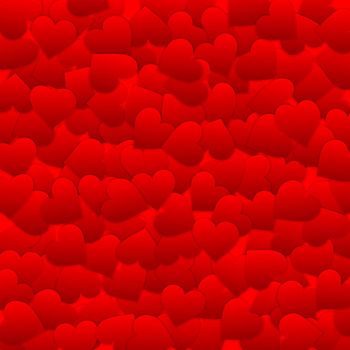 Heart confetti valentines day background Template for your design