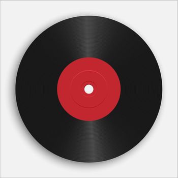 gramophone or vinyl record. Audio classic plastic disc